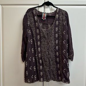 Johnny Was XL top- never worn!